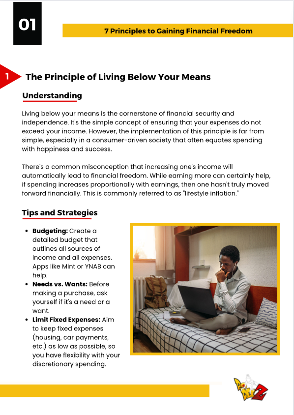 7 Principles to Gaining Financial Freedom E-BOOK